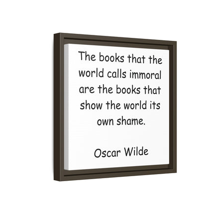 Oscar Wilde Quote Matte Canvas Print — Framed Literary Wall Art