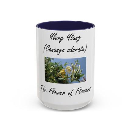 Ylang Ylang Floral Mug – 15oz Ceramic Cup with Aromatic Nickname