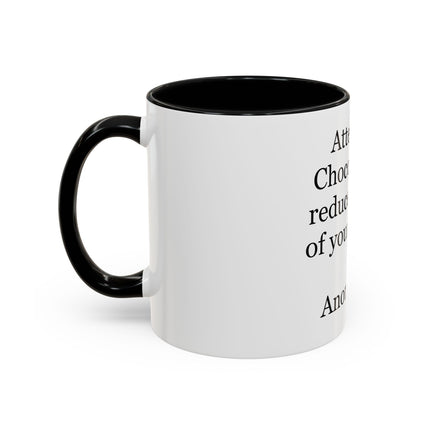 Coffee Mug - "Attention! Chocolate can reduce the size of your clothes." Funny Quote Accent Mug