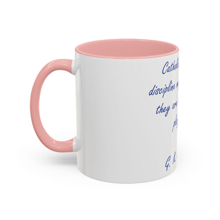 Chesterton Quote Accent Mug – “Walls of a Playground” – 11oz Ceramic