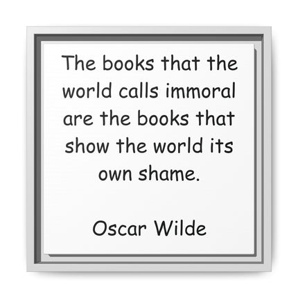 Oscar Wilde Quote Matte Canvas Print — Framed Literary Wall Art