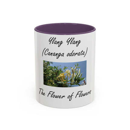 Ylang Ylang Coffee Mug – 11oz “Flower of Flowers” Ceramic Cup