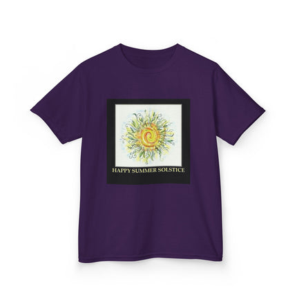Kids Summer Solstice Tee - Happy Sun Design for Celebrations