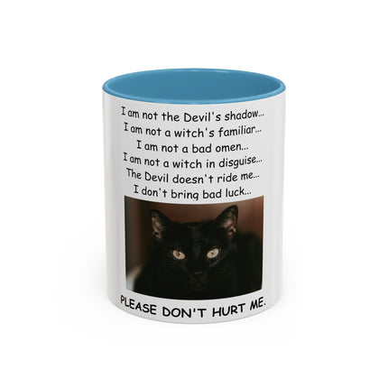 Black Cat Quote Mug – Accent Coffee Cup – 11oz Ceramic