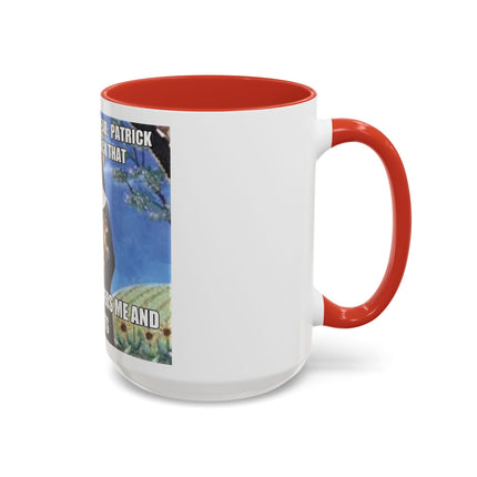 Saint with Cats Coffee Mug – "No One Remembers Me and My Cats" Accent Mug
