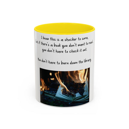 Bookish Statement Mug – 11oz Accent | Anti-Censorship Design