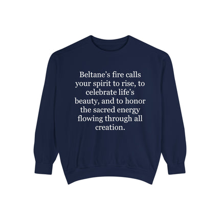 Beltane Quote Sweatshirt – "Beltane’s fire calls your spirit to rise"
