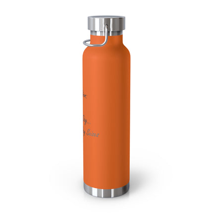 Inspirational Copper Vacuum Insulated Bottle - 22oz | 'Carpe Diem: Seize the Day'