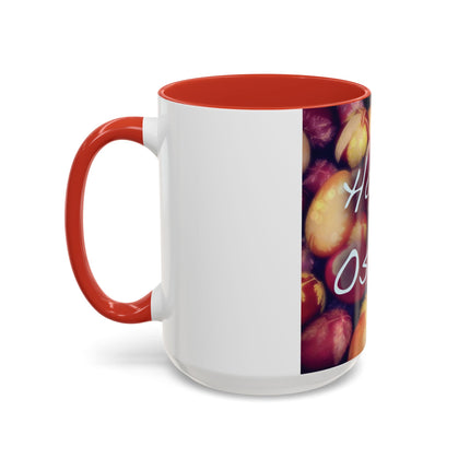 Ostara Celebration Mug – 15oz Accent Cup with Colored Egg Design