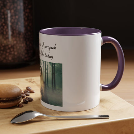 Magick Forest Accent Coffee Mug — "May a little bit of magick float into your life today"