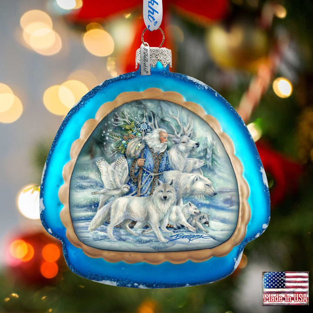 Cool Winds Father Winter Glass Ornament by J. Bergsma - Christmas Decor - 756-862-JB-0