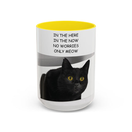 ‘Only Meow’ 15oz Accent Mug – Whimsical Cat Quote for Daily Calm