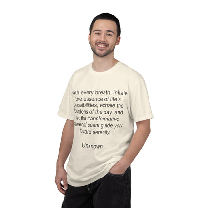 Breath & Serenity Quote T-Shirt — "With every breath..." Inspirational Tee