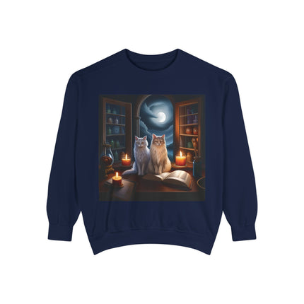 Cozy Cat Sweatshirt – Magical Workshop Design – Unisex Apparel