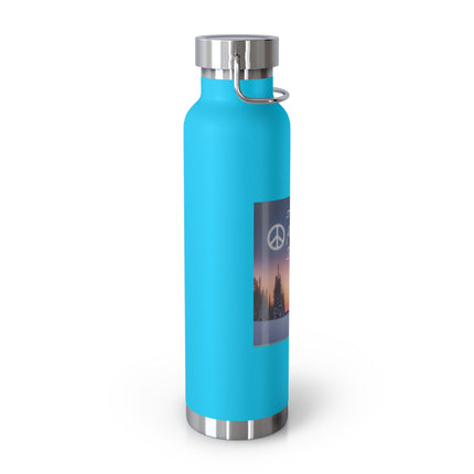 22oz Copper Vacuum Insulated Bottle – "All I Want for Christmas Is Peace"