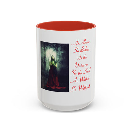 Witchy Forest Coffee Mug — 'As Above So Below' Spiritual Pagan Tea Cup (11/15oz)