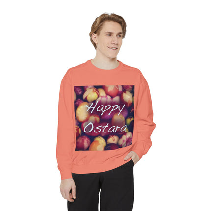 Ostara Sweatshirt – Unisex Garment-Dyed Layer with Egg Motif