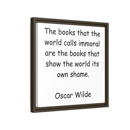 Oscar Wilde Quote Matte Canvas Print — Framed Literary Wall Art