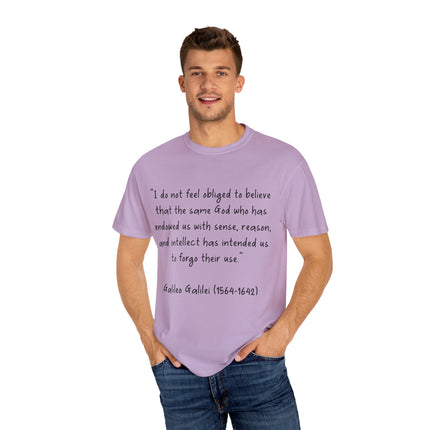 Galileo Quote T-Shirt – Unisex Garment-Dyed Tee for Free Thinkers
