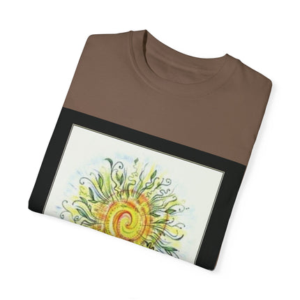 Summer Solstice Tee – Unisex Garment-Dyed Shirt with Sun Design