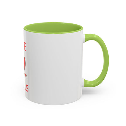 Love Heals Accent Coffee Mug — 11/15oz Heart Healing Gift