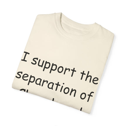 Progressive Activism T-Shirt – “Church and Hate” Quote – Unisex Fit