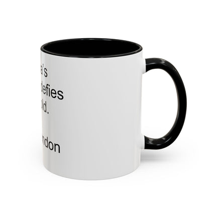 Jack London Quote Mug — "Cocoa’s warmth defies the cold." Accent Mug