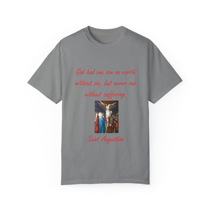 Saint Augustine Quote Tee – Unisex Garment-Dyed Shirt of Faith