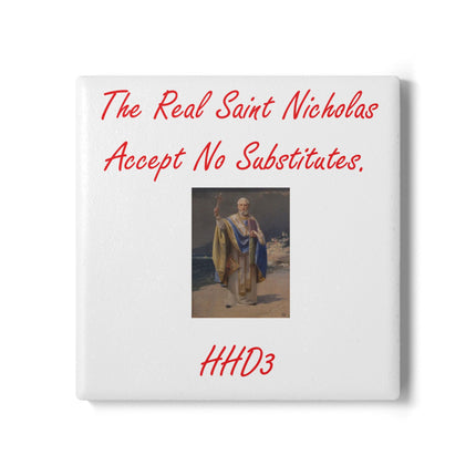 Saint Nicholas Coaster - Christmas Coaster with Inspirational Quote