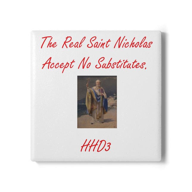 Saint Nicholas Coaster - Christmas Coaster with Inspirational Quote