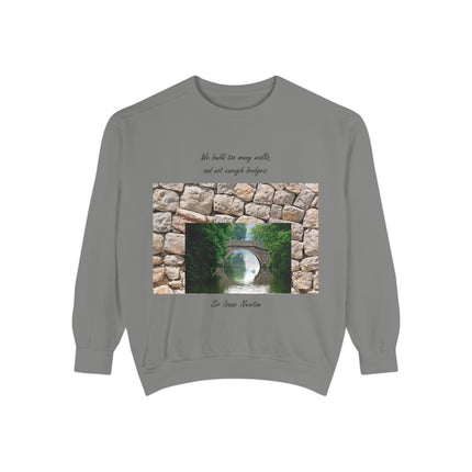 Newton Quote Sweatshirt – Garment-Dyed Unisex Pullover for Reflection