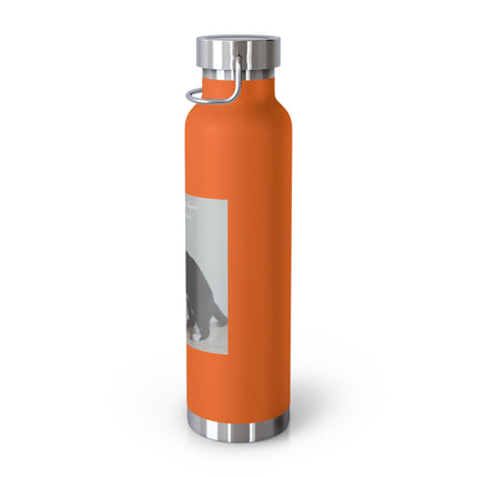 22oz Copper Vacuum Bottle — “An Endless Sleepover with Your Favorite Weirdo” Cat Hug Design