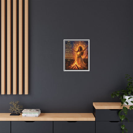 Beltane Fire Framed Canvas Print — Inspirational Pagan Wall Art
