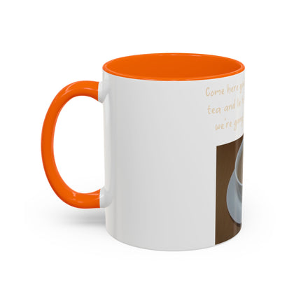 Funny Tea Mug – “Lie to Me” Motivational Accent Ceramic – 11oz