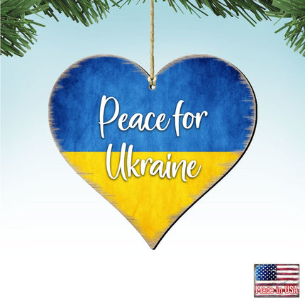 Piece for Ukraine Heart Wooden Ornaments by G. DeBrekht - International Decor - 8187122-2