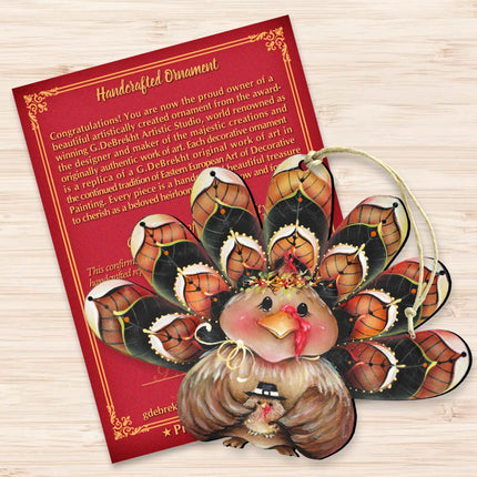 Be Thankful Turkey Sitter Wooden Ornaments by Jamie Mills-Price - Thanksgiving Halloween Decor - 8457702-3