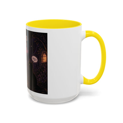 Halloween Ghost Coffee Mug — “Boo is just hello in ghost language” Accent Mug