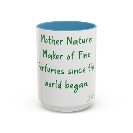 Mother Nature Accent Mug – 15oz Ceramic Cup for Eco Enthusiasts