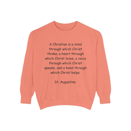 Inspirational Christian Quote Sweatshirt - Unisex Garment-Dyed