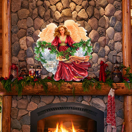 Snowfall Angel Holiday Door Decor by D. Gelsinger - Christmas Decor - 8461068H-DG-2