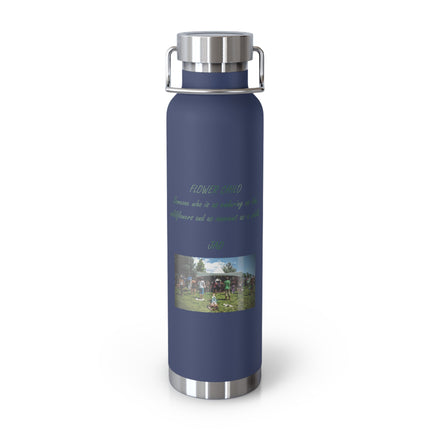 “Flower Child” Copper Bottle – 22oz Vacuum Insulated | Eco-Friendly