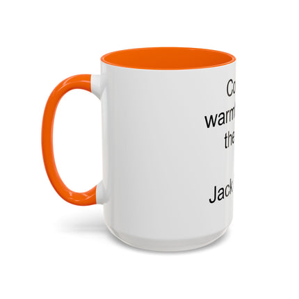 Jack London Quote Mug — "Cocoa’s warmth defies the cold." Accent Mug
