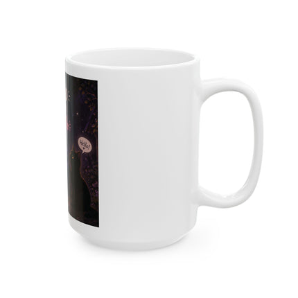 Halloween Ghost Mug - "Boo is just hello in ghost language" Ceramic Coffee Cup (11oz & 15oz)