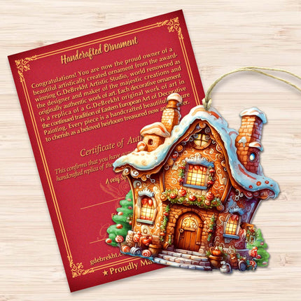 Fairy Tale Houses Wooden Ornaments Set of 3 by G. Debrekht - Christmas Decor - 8100191S3-2