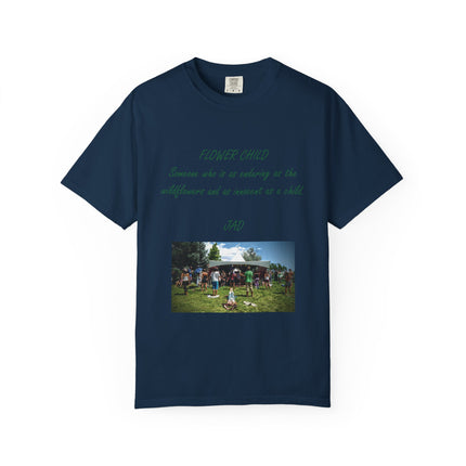 Flower Child Unisex Garment-Dyed T-Shirt – Vintage Inspiration for Free Spirits