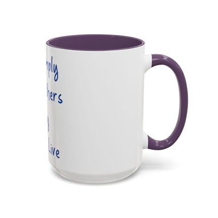 Live Simply Accent Mug – 15oz Ceramic Cup for Mindful Living