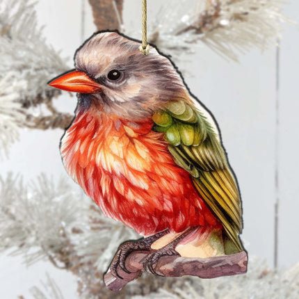 Enchanted Forest Bird Wooden Ornaments by G.Debrekht - Wildlife Holiday Decor - 8710005-3-2