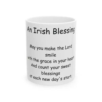Irish Blessing Ceramic Mug | 11oz Cup for Daily Grace & Motivation