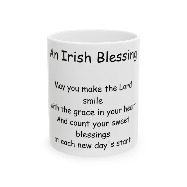 Irish Blessing Ceramic Mug | 11oz Cup for Daily Grace & Motivation