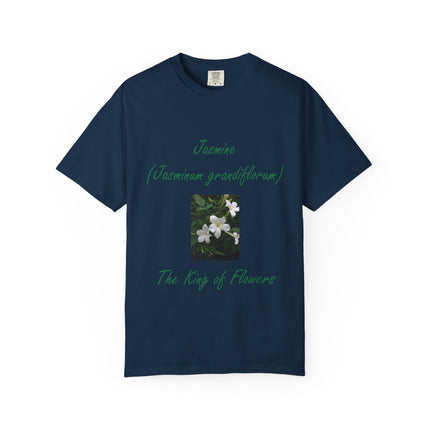Jasmine Flower Unisex Garment-Dyed T-Shirt - The King of Flowers Design